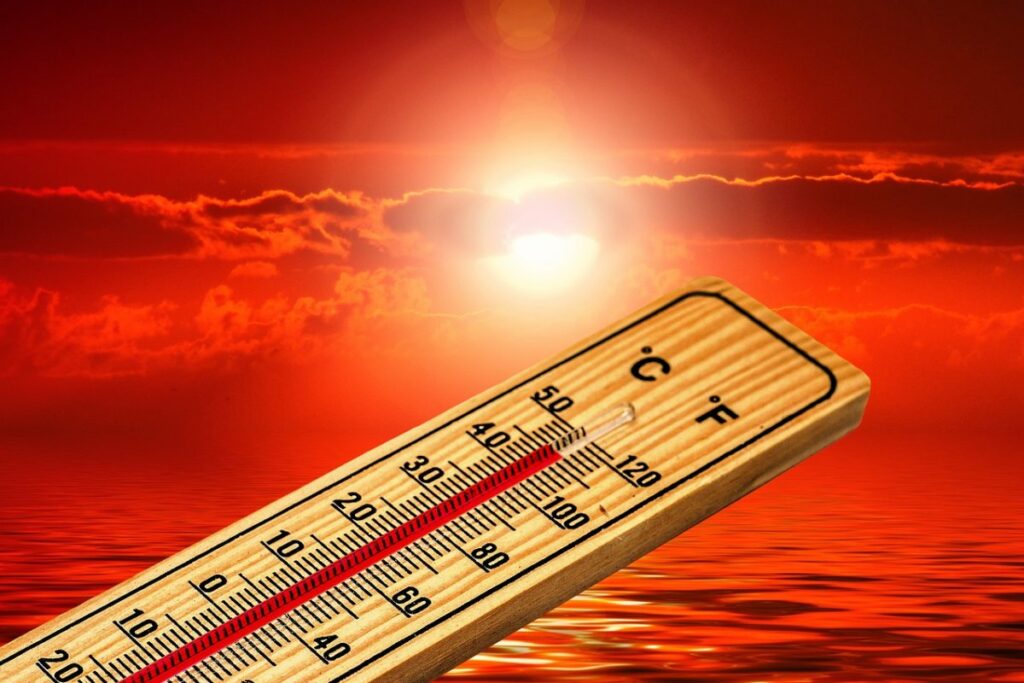 Visual Representation of increasing temperature on Earth | Credits: Pixabaylink